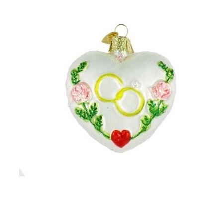 Old World Christmas Glass Blown Ornament for Christmas Tree, Wedding Heart