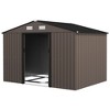 Outsunny Metal Storage Shed Organizer, Garden Tool House with Vents and Sliding Doors for Backyard, Patio, Garage, Lawn - 4 of 4