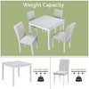 Kumasinova 5-Piece Counter Height Dining Set, Wooden Kitchen Table with Acrylic Crystal Trim & 4 Upholstered Chairs, Table Set, Dining Chairs Set - 3 of 4
