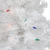 Northlight 1.5 FT Pre-Lit Snow White Artificial Christmas Tree, Multi Lights - image 3 of 4