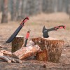 VEVOR Camping Hatchet and Machete Knife Set with Sheath, Hunting Knife, Flashlight, Paracord, 16 inch Machete, Stainless Steel Axe Tool Set,Black&Red - 2 of 4