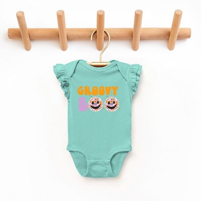 The Juniper Shop Groovy Boo Baby Flutter Sleeve Bodysuit