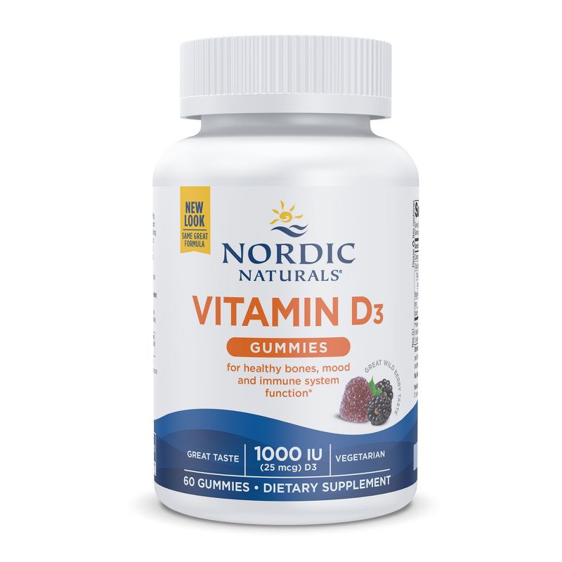 Nordic Naturals Vitamin D3 Gummies - Natural Cholecalciferol Vitamin D, Berry, 1 of 4