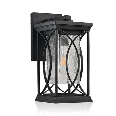 SEVOBAL Outdoor Wall Lights Weather-Resistant Exterior Fixture with Crackled Glass for Porch Patio Entryway , Brown , 17.32"*7.28"*13.19"