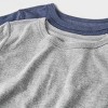 Kids' 2pk Adaptive Short Sleeve T-Shirt - Cat & Jack™ Charcoal Gray/Navy Blue - 3 of 4