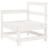 vidaXL Patio Lounge Set Furniture – Solid Pine Wood, White, 3 Piece Conversation Set for Garden, Patio, or Terrace - 4 of 4
