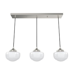 Hunter Fans 31.5" Saddle Creek Ceiling Light Brushed Nickel Finish - 3 Bulb Vintage Style Linear Cluster - 1 of 1