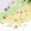 Unique Bargains Alloy DIY Boutonnieres Blank Flat Round Tray Lapel Needle Pin - 2 of 4