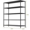VYNXARIA 60" 5-Tier Heavy-Duty Black Wire Shelf - 800LBS Capacity for Ultimate Storage - 2 of 4