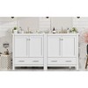 Osparple 60" Bathroom Vanity with Double Sink Painted Finish Bathroom Sink Double Vanities with Multi-functional Combo Cabinet - 2 of 4