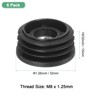 Unique Bargains Metal Furniture Legs Plastic Insert for Round Tubes with M8 Thread Black - 3 of 4