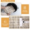 8x10 Washable Rugs Non Slip - Farmhouse Plaid Area Rug for Living Room, Bedroom (Beige) - 4 of 4