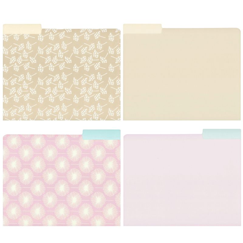 Juvale 12-Pack Pastel Decorative File Folders for Women, Pretty Classroom Supplies, Office, Letter Size, 1/3 Cut Tabs, 12 Designs, 11.5x9.5 In, 3 of 8