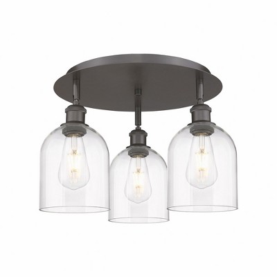 Bella - 3 Light Flush Mount In Industrial Style-10.5 Inches Tall and 17.25 Inches Wide
