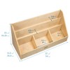 ECR4Kids 5-Compartment Easy to Reach Book Display, Natural - 2 of 4
