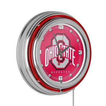 The Ohio State University Neon Clock - 14" Diameter