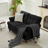 Hyleory 55.84" Upholstered Chenille Loveseat for Living Room Bedroom - 2 of 4