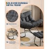 TackView Outdoor Oversized Lounge Chair with Footrest, Papasan Rocking Chair with Ottoman, Egg Rocker for Balcony Porch Bedroom - 4 of 4