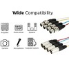 Monoprice 4-Channel XLR Male to XLR Female Snake Cable Cord - 15 Feet- Black/Silver With Metal Connector Housings Plastic And Rubber Cable Boots - 3 of 4
