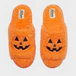 dluxe by dearfoams Women's Halloween Pumpkin Slippers - Orange