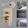 Okak 10IN Wall Mount Square Rainfall Shower Head with Rough-In Valve Body, Dual Shower Head with High Pressure, Handheld Shower Head - 4 of 4