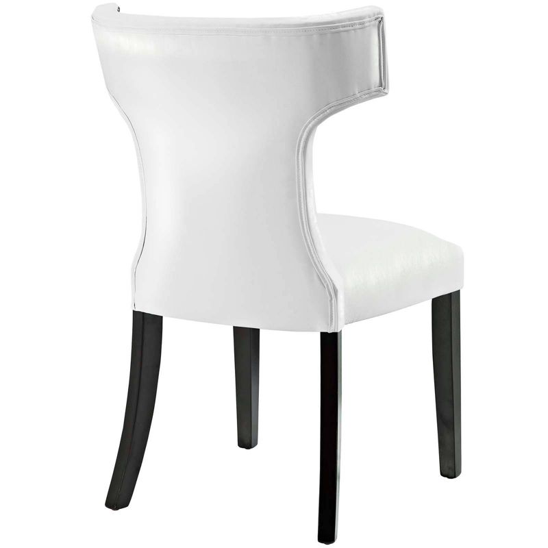 Curve Vinyl Upholstered Dining Chair White - Modway, 5 of 7