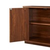 CAVINAS Buffet Cabinet,Credenza with Wave Pattern,Wooden Vertical Stripes,Press-Spring Doors,Sideboard Cabinet for Kitchen,Bedroom,Entryway - 4 of 4