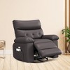 homfan Electric Recliner Chair - PU Leather 360° Swivel Recliner with Heat and Massage, Comfortable Lazy Chair for Living Room, Bedroom, Nursery - 2 of 4