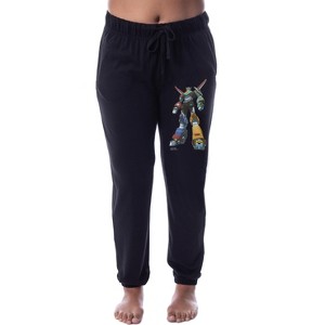 Voltron: Legendary Defender Womens' Character Sleep Jogger Pajama Pants Black - 1 of 3