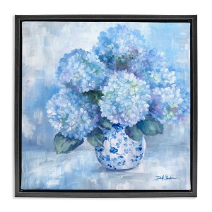 Stupell Industries Blossoming Blue Hydrangea Florals, 18" x 18" - 1 of 4