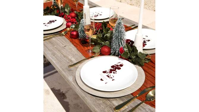 20ct Cotier Brand Convokins Christmas Conversation Starter Dinner Napkins - Red Foil Print, 2 of 6, play video