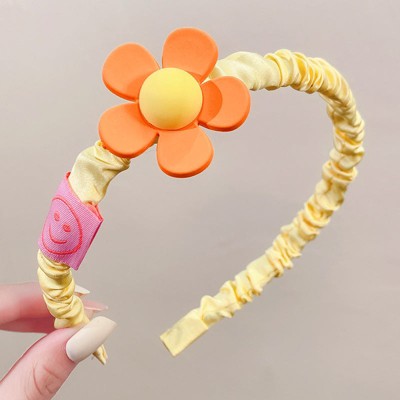 MyKids-Usa Girls Plastic Flower Decoration Fabric Headband