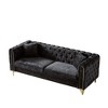 82'' Chenille Chesterfield Tufted 3-Seater Sofa with Copper Nailhead Trim, Metal Legs and Pull Buckle Design - 2 of 4