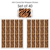 Big Dot of Happiness Tiger Print - Mini Candy Bar Wrapper Stickers - Jungle Party Small Favors - 40 Count - 3 of 4
