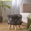 Dexmalle Hand Crafted Wool & Cotton Ottoman - 3 of 4