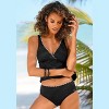 LASCANA Women's Scalloped Underwire Tankini Top Solid - image 3 of 4