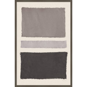 27"x41" Painted Weaving VA Neutral by Piper Rhue Wood Framed Wall Art Print Gray - Amanti Art: Modern Lithograph, Vertical Display - 1 of 4