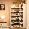 6-Tier Corner Bookshelf with Baffles, Industrial Large Corner Etagere Bookcase, L-Shaped Tall Corner Bookcase - 2 of 4