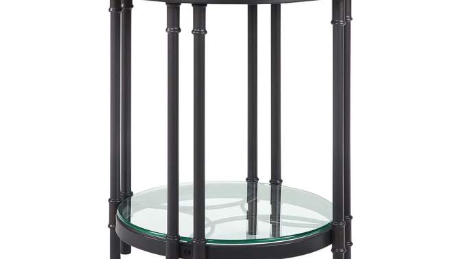 Brantley 22&#34; 1 Tier Shelf Accent Table Oak and Sandy Black - Acme Furniture, 2 of 8, play video