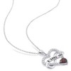 EVERLY JEWELRY | Sterling Silver 2 1/2 CT TGW Red and White Cubic Zirconia Infinity Heart Pendant with Chain, 18 inc - 4 of 4
