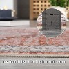Washable Vintage Oriental Area Rug, Low Pile Non-Slip Soft Neutral Floor Carpet for Living Room Bedroom Office Nursery - 3 of 4
