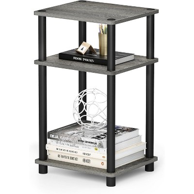 3-Tier End Table, Open Shelves Night Stand, Bedside Table, Toolless Assembly