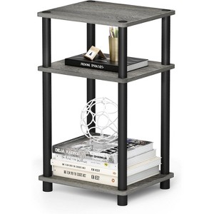 3-Tier End Table, Open Shelves Night Stand, Bedside Table, Toolless Assembly - 1 of 4