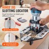 VEVOR Door Hinge Jig, Aluminum Alloy Woodworking Hole Opener, Slotting Locator, Flexible Wooden Door Hinge Hole Guide, Hinge Template Jig, Black - 3 of 4