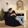 NicBex Faux Fur Fabric Bean Bag Chair with High-Density Memory Foam,Oversized Lazy Sofa Chair with Armrest,Modern Lounge Chair for Living Room - 2 of 4