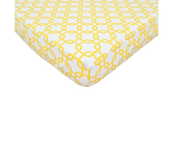 TL Care Golden Yellow Twill Fitted Crib Sheet