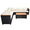 vidaXL Patio Furniture Set Set of 5 Black Poly Rattan Large Modular - 4 of 4