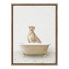 Kate & Laurel All Things Decor 18"x24" Sylvie Cheetah in Terrazzo Bath Framed Wall Art: Whimsical Animal Decor, Gold Frame - 2 of 4