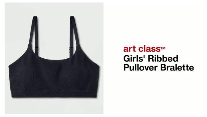 Girls&#39; Ribbed Pullover Bralette - art class&#8482;, 2 of 4, play video