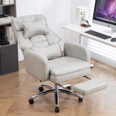 Anybear Swivel Ergonomic Office Chair, Technology Leather High Back Office Chair with Lumbar Support Headrest
